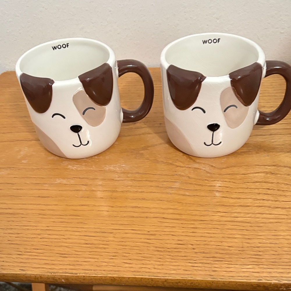 Cute Dog Face Mugs Set